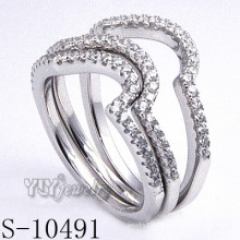 925 Silver Zirconia Jewelry with Women Combination Ring (S-10491)